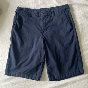 Lululemon commission shorts, 11 inch inseam size large 33/34 navy.